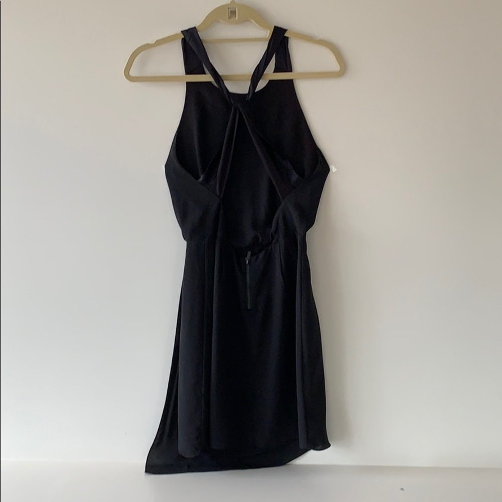Elizabeth & James | Black Crossback Mini Dress